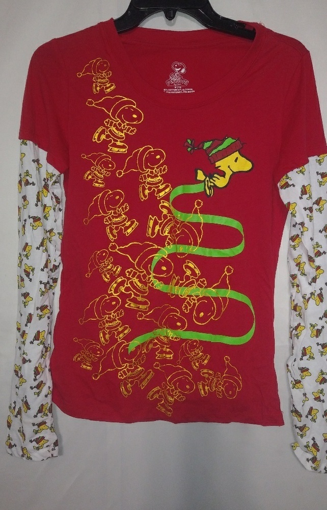 Peanuts S Red Yellow Christmas Top